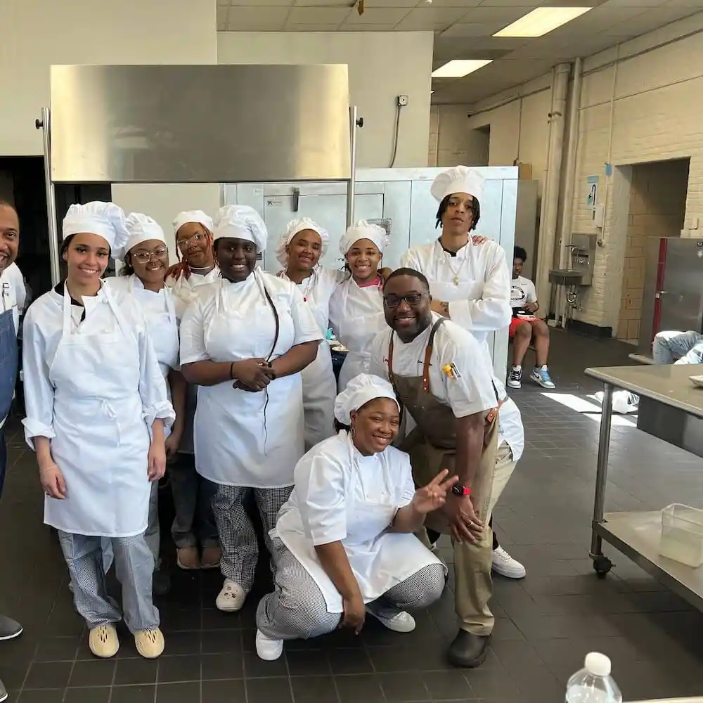 young chefs posing for a photo