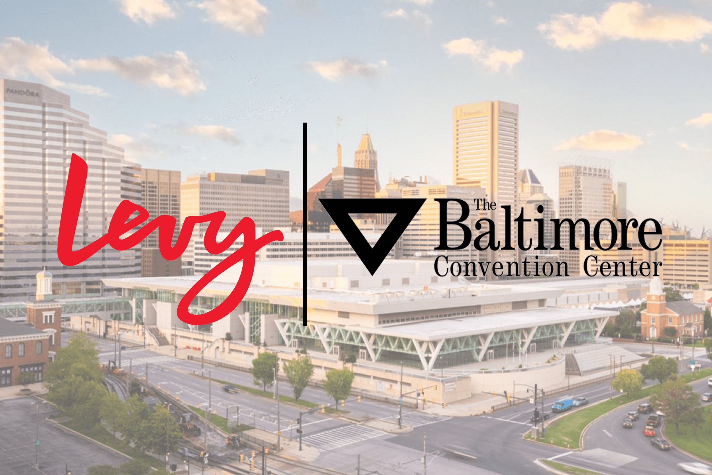 Levy logo next to Baltimore Convention Center logo