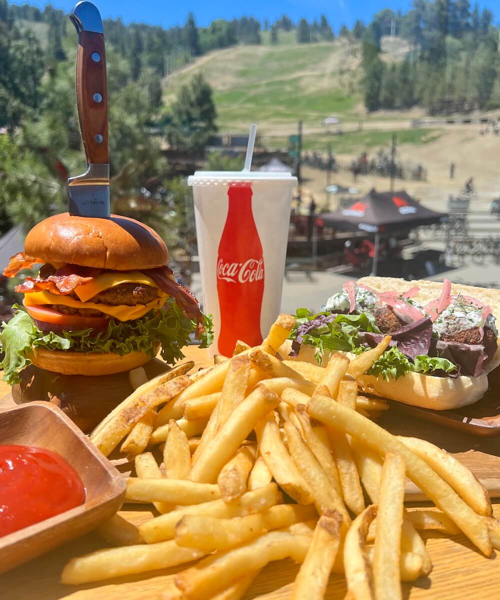 burger on a mountain
