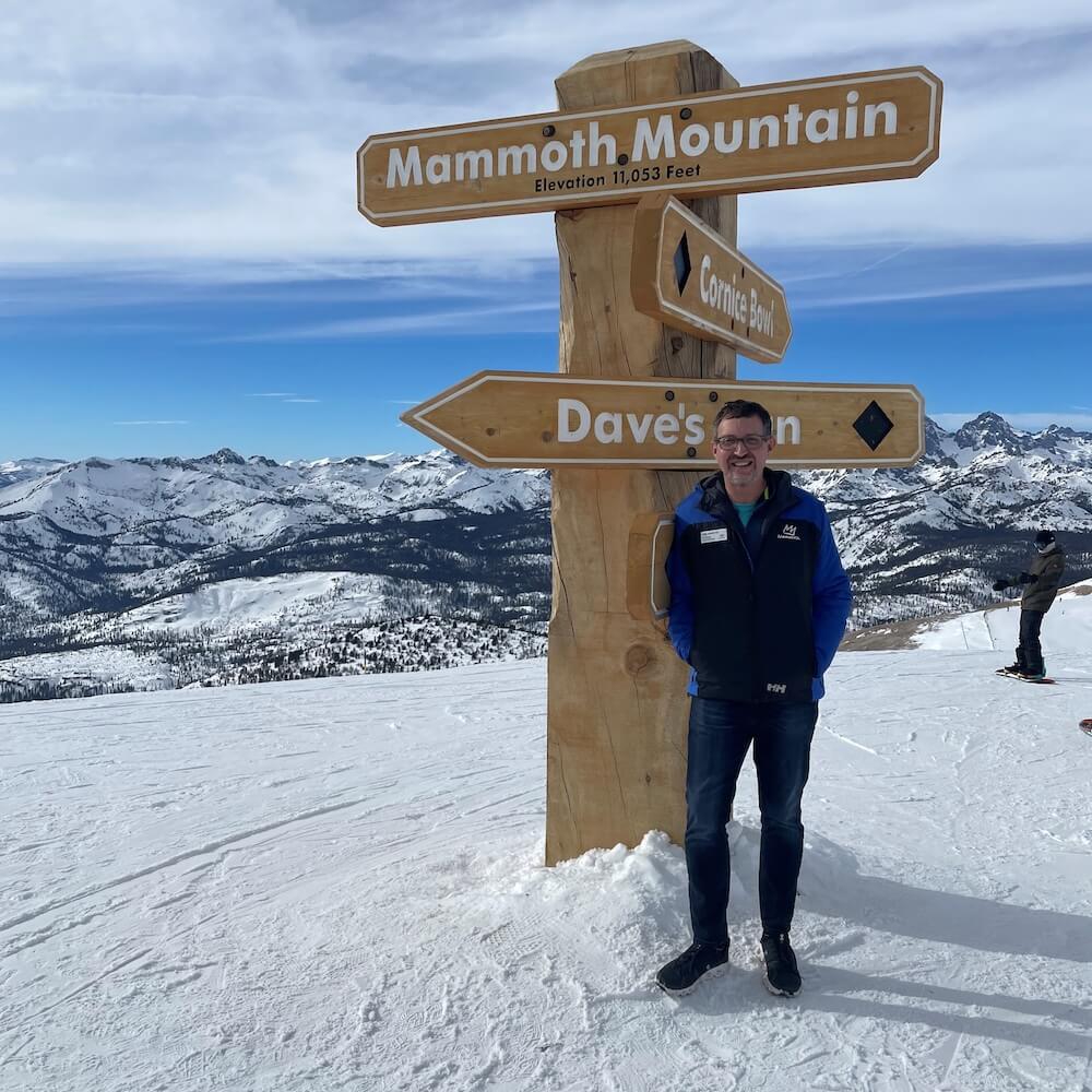 man on mammoth mountain