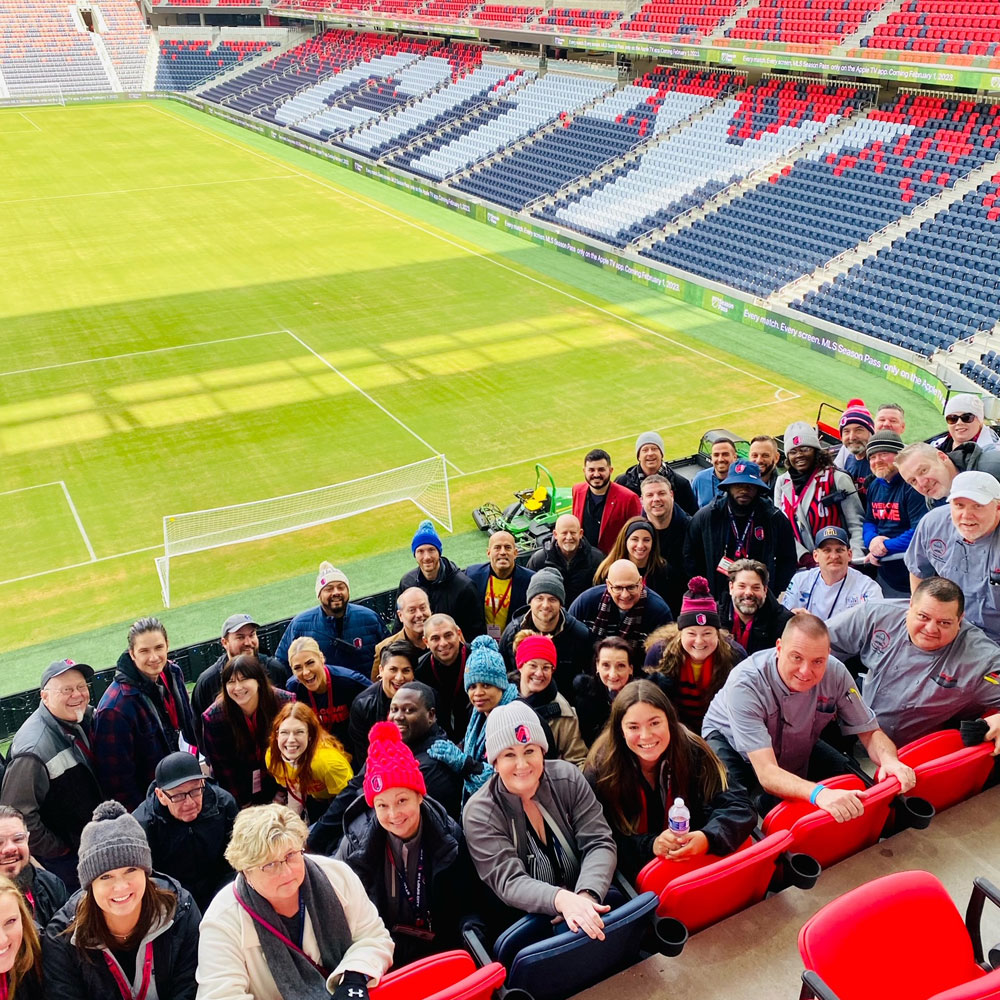 employees at st. louis city soccer team's citypark stadium