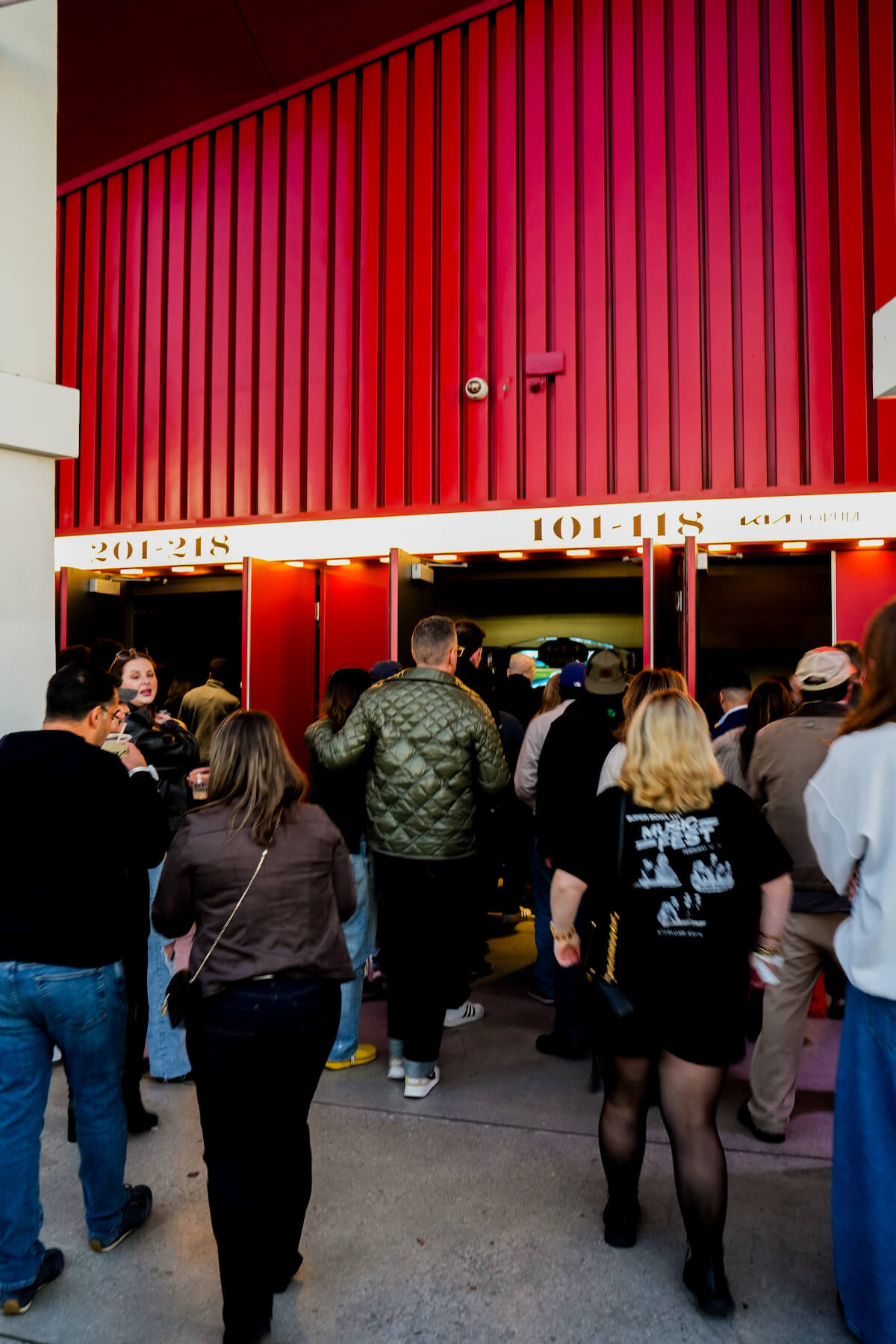 Guests entering Kia Forum