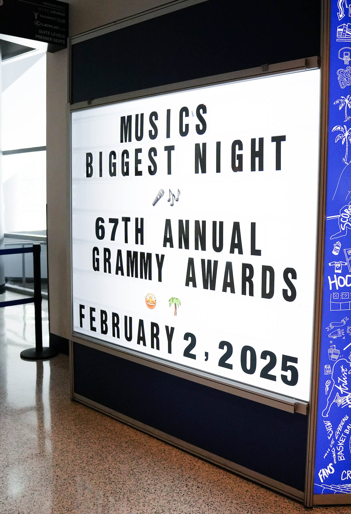 Grammys marquee sign