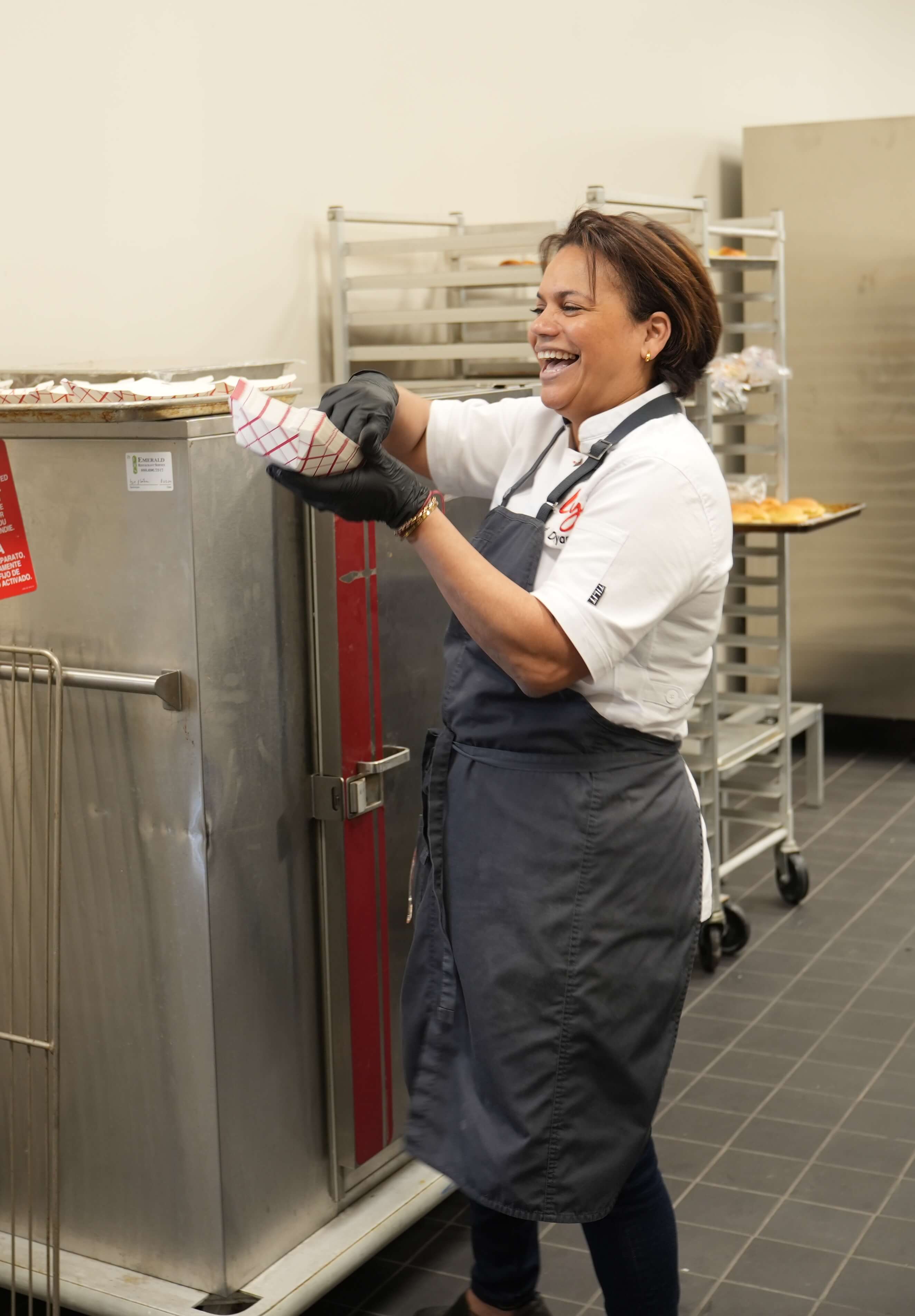 Chef Dayanny laughing