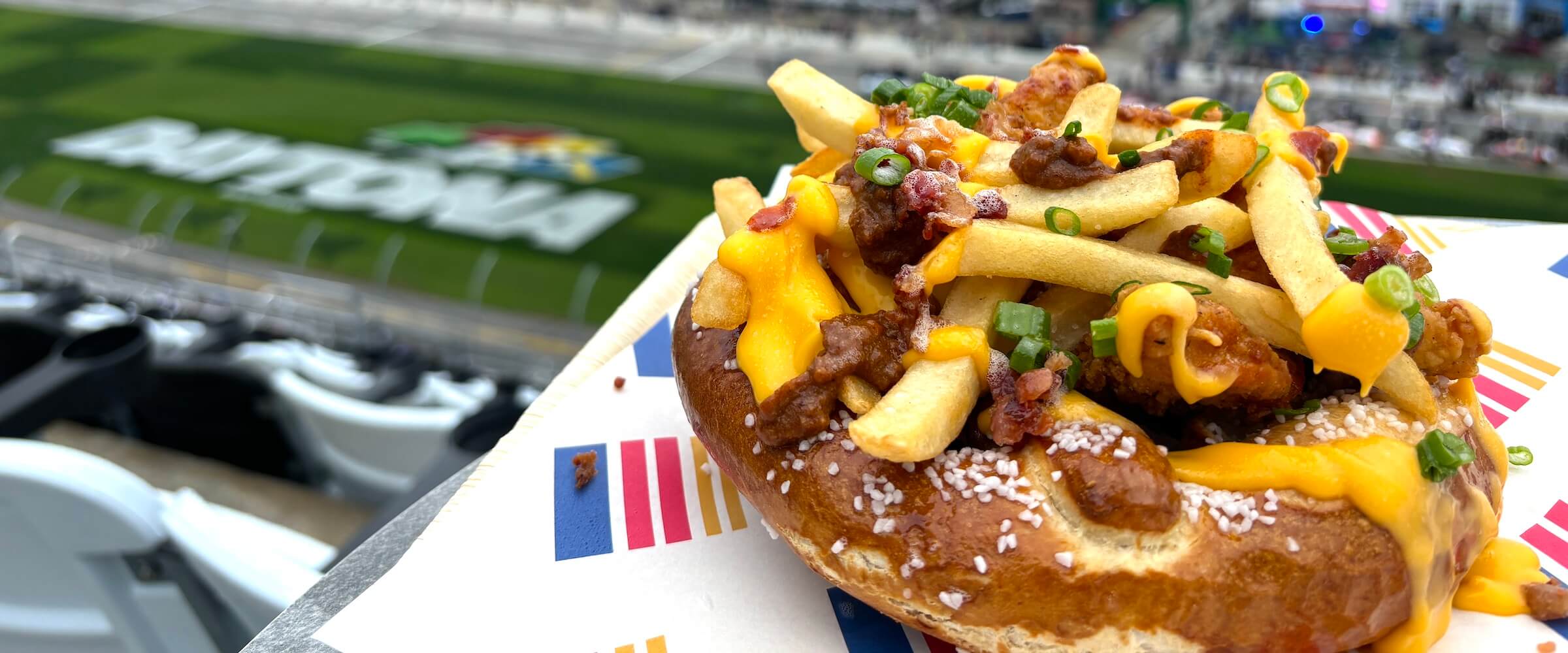 pretzel dish at the daytona 500 - desktop version