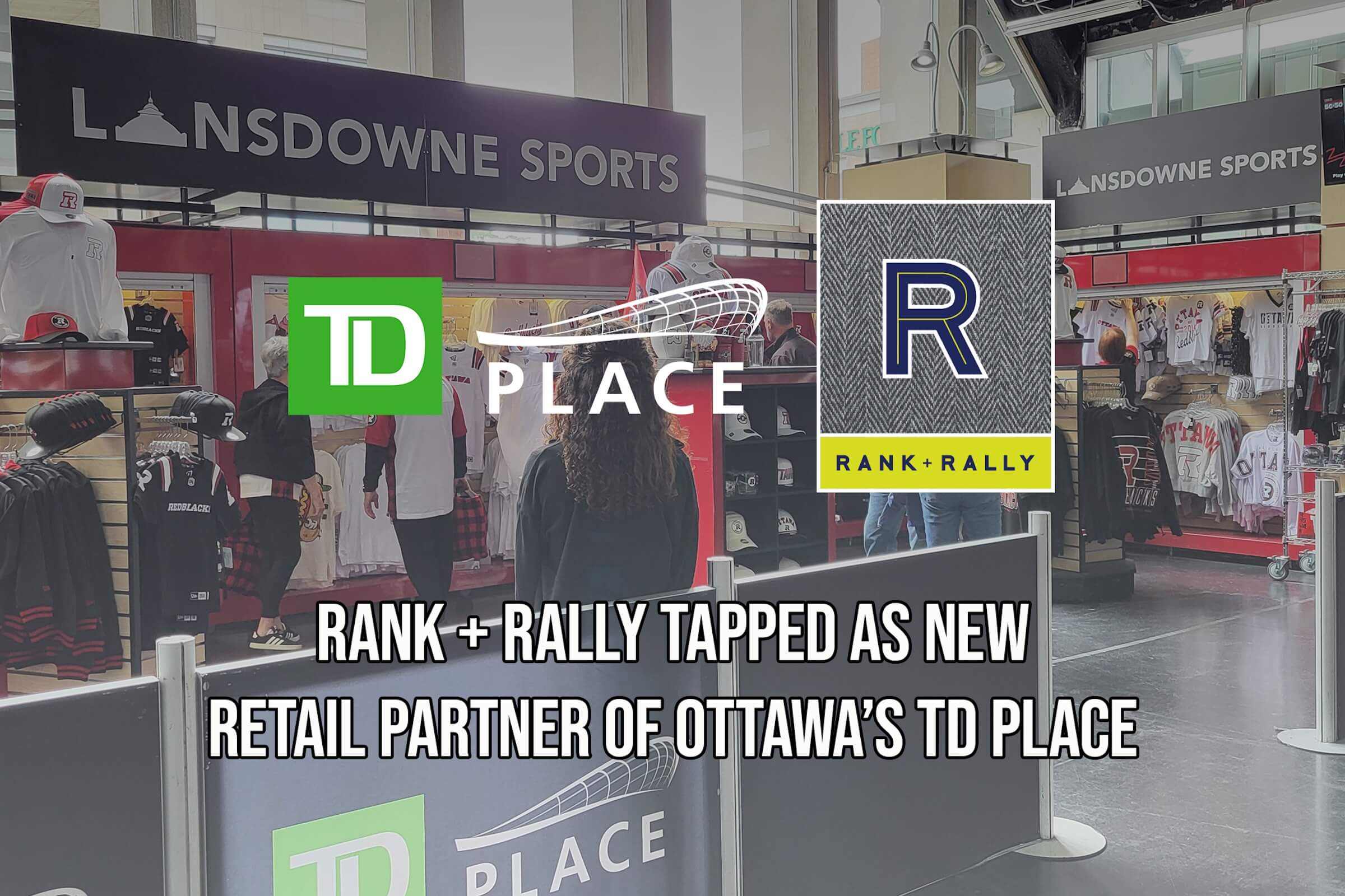 TD Place and Rank+Rally Logos