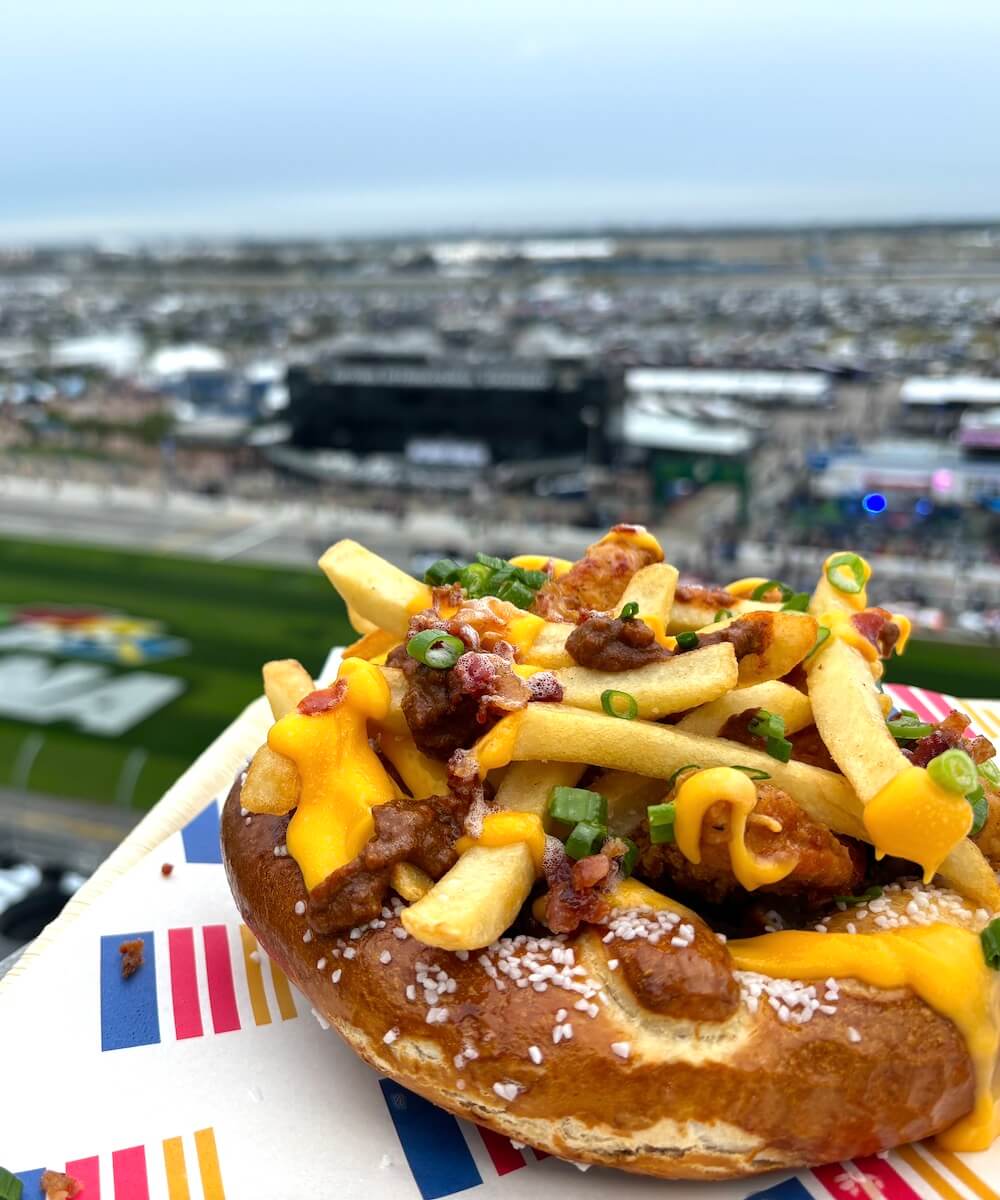 pretzel dish at the daytona 500 - mobile version