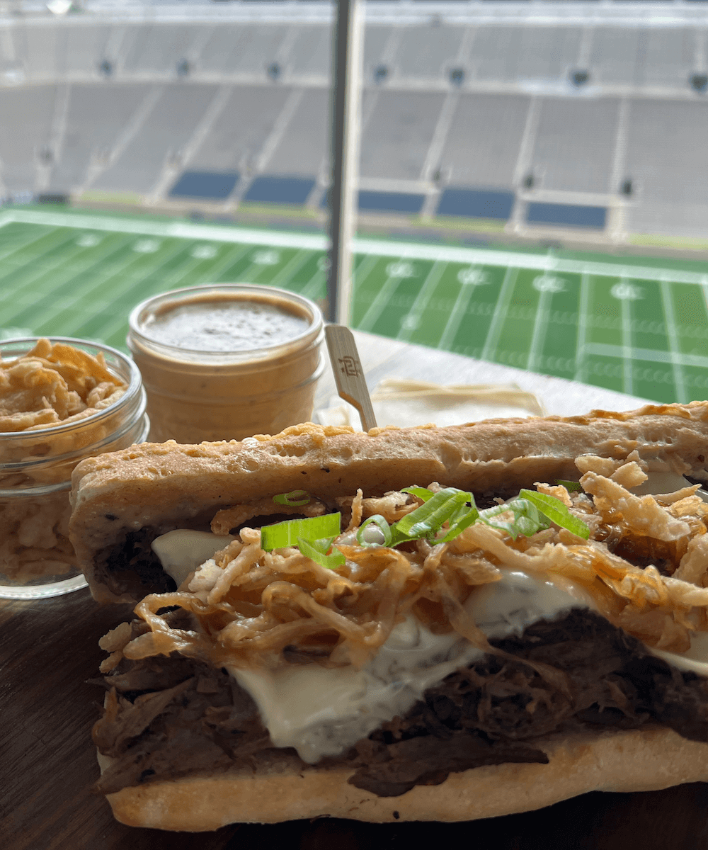 pot roast sandwich at university of notre dame - mobile version